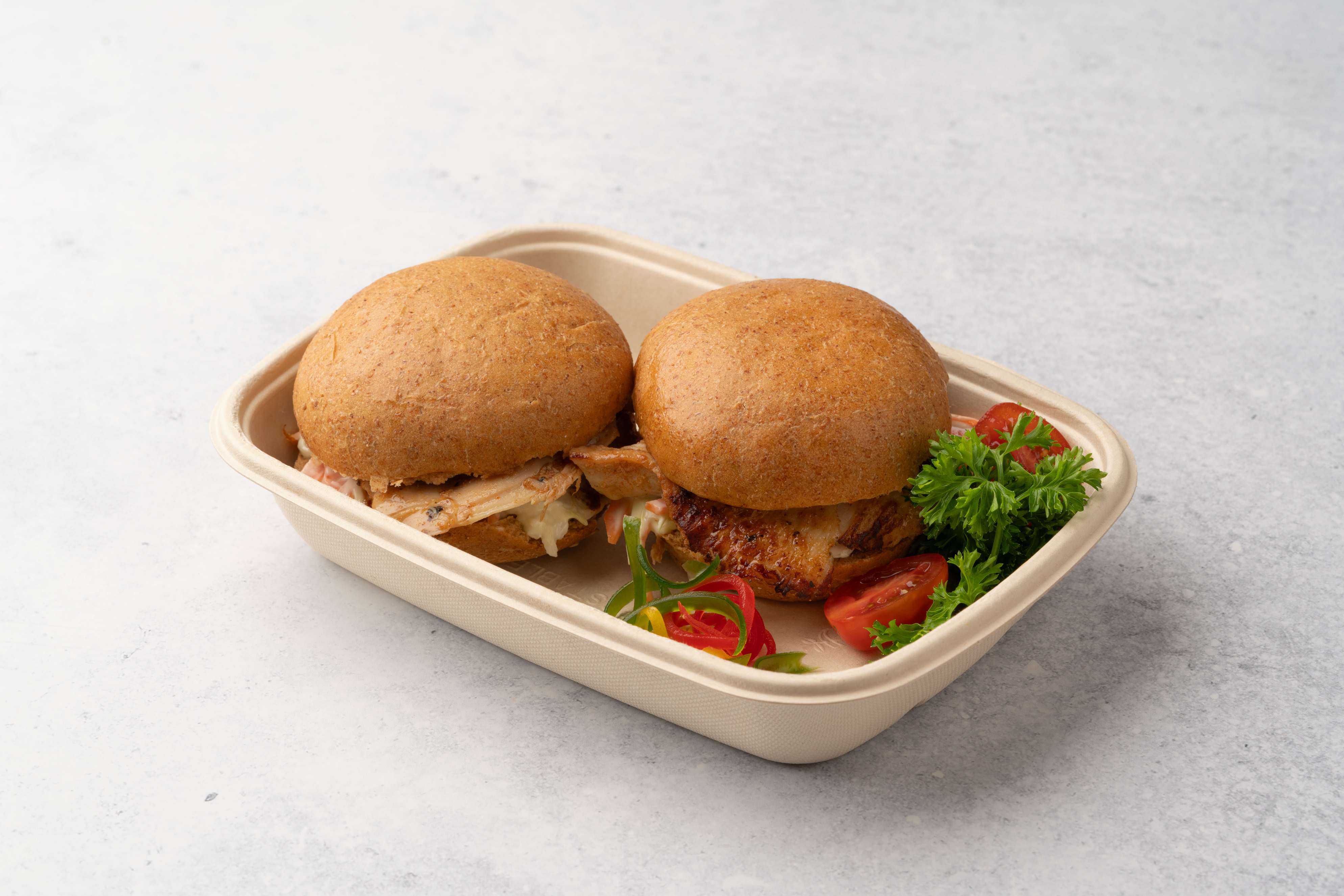 Cajun Chicken Burger With Honey Mustard Coleslaw